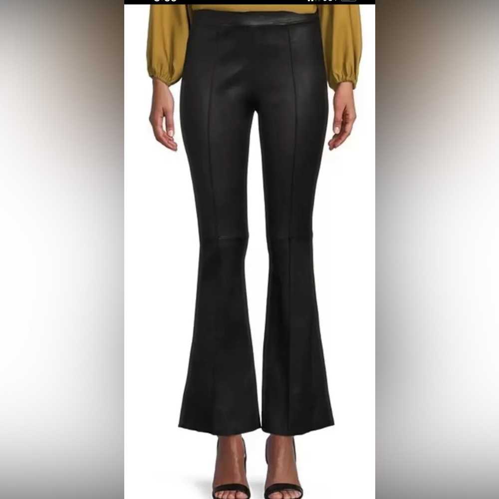 Antonio Melani  Leather pants Slip On stretch waist  size 6 new with tags $599